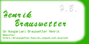 henrik brauswetter business card